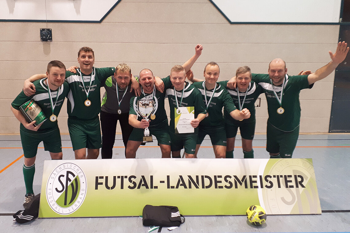 Futsal-Landesmeister Ü 35-Herren 2019/2020: VSM Bad Lausick © Rainer Hepner