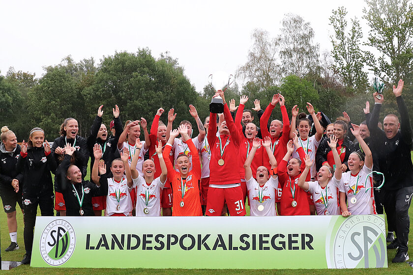 Sieger Frauen-Landespokal 2019/2020: RasenBallsport Leipzig ©SFV/Alexander Rabe