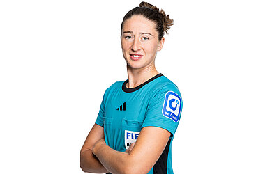 Franziska Wildfeuer leitet das Pokalfinale in Köln. © Yuliia Perekopaiko/DFB