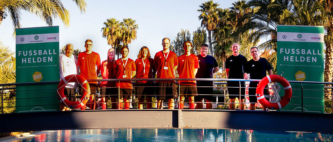 Die diesjährigen Fußballhelden aus Sachsen bei ihrer Bildungsreise in Spanien. © DFB/KOMM MIT