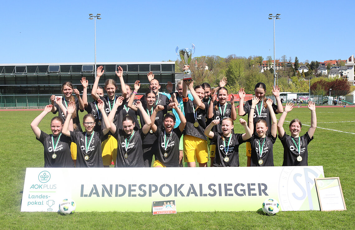 Siegerinnen AOK PLUS Landespokal C-Juniorinnen 2025/2026: 1. FFC Fortuna Dresden