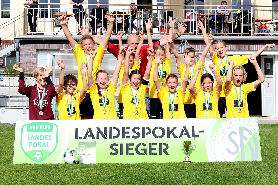 AOK Plus Landespokalsiegerinnen D-Juniorinnen: 1. FFC Fortuna Dresden © Franka Schmidt