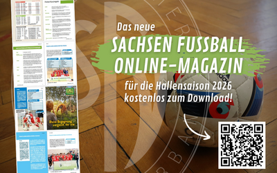 Titelbild zum Hallenmagazin 2026 mit QR-Code.