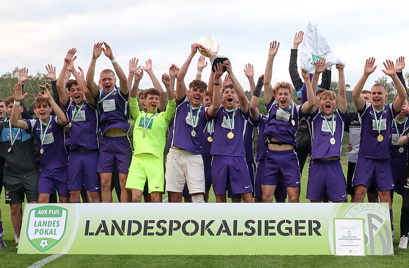 Sieger AOK PLUS Landespokal B-Junioren 2023/2024: FC Erzgebirge Aue © André Näth