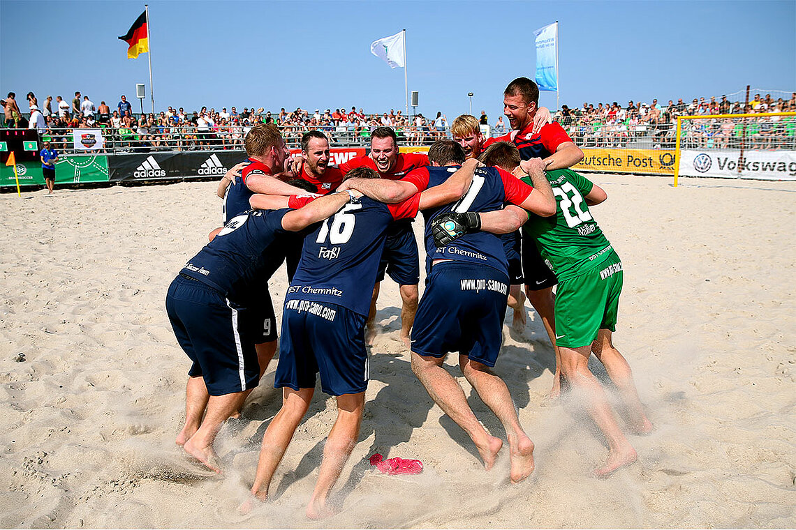 Die Beachsoccer-Tour 2019 fand in Warnemünde statt. Sieger des Turniers ist das BST Chemnitz.
