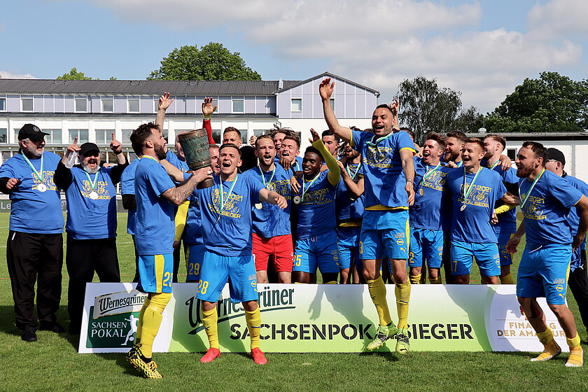 Sieger Wernesgrüner Sachsenpokal 2020/2021: 1. FC Lokomotive Leipzig © Alexander Rabe