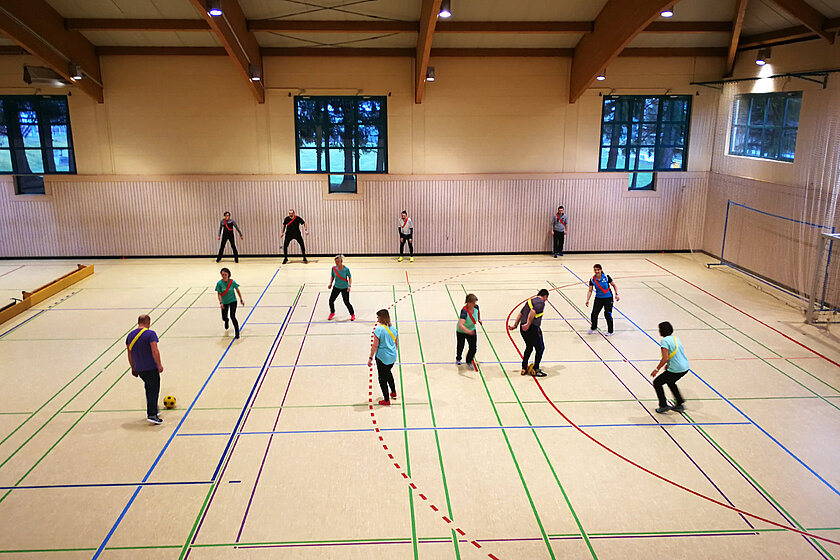 Praktische Übungen bei der Lehrerfortbildung.