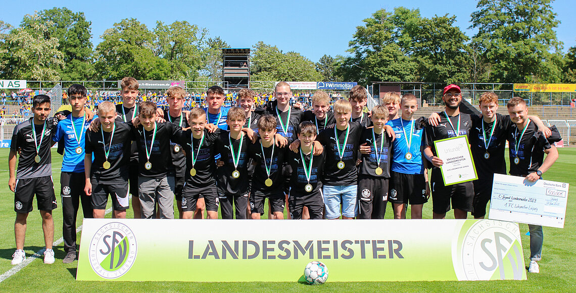 Landesmeister C-Junioren 2022/2023: 1. FC Lokomotive Leipzig © Alexander Rabe