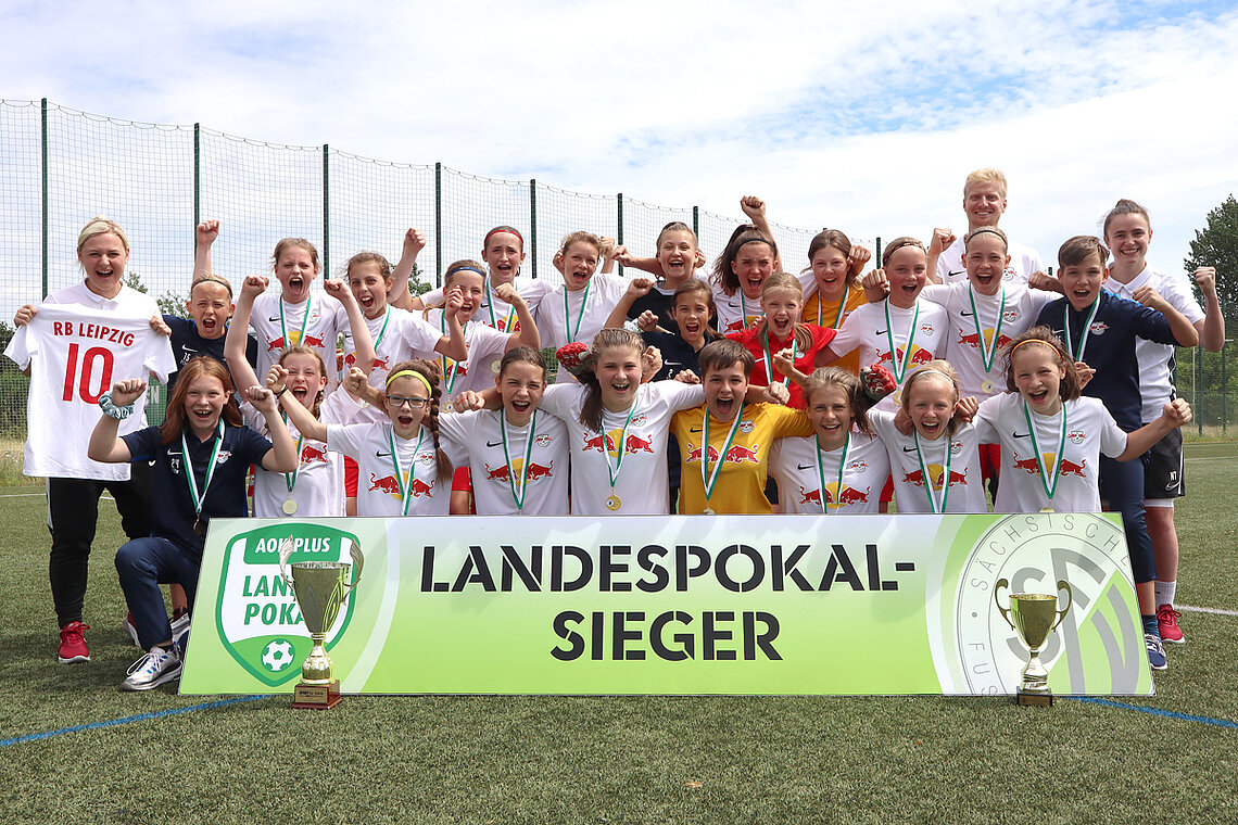 Sieger AOK PLUS Landespokal C-Juniorinnen 2019/2020: RasenBallsport Leipzig (D-J.) © Franka Schmidt