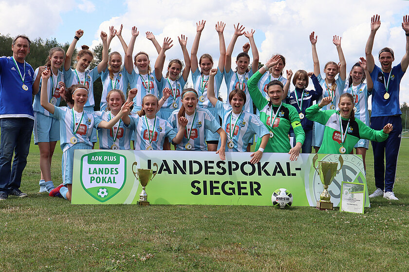 Sieger AOK PLUS Landespokal B-Juniorinnen 2019/2020: Chemnitzer FC © Franka Schmidt