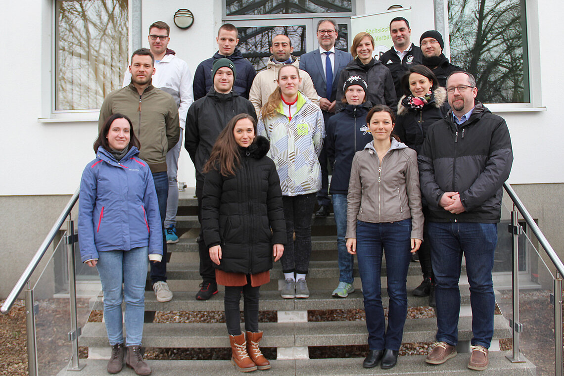 Die Teilnehmerinnen und Teilnehmer des zweiten SFV Leadership-Programms bei ihrer ersten Schulung in Leipzig. © Anke Matuschek-Schricker