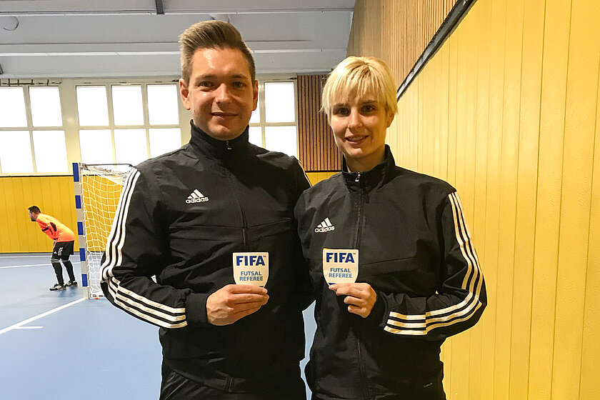 Zu Jahresbeginn waren Franziska und Christian beim DFB Futsal-Länderpokal im Einsatz. © Nicht bekannt