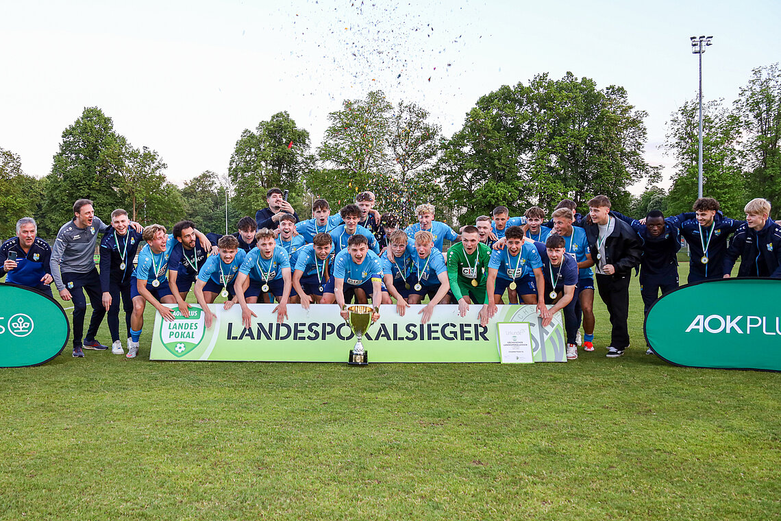 Sieger AOK Plus Landespokal A-Junioren: Chemnitzer FC © SFV/Luise Böttger