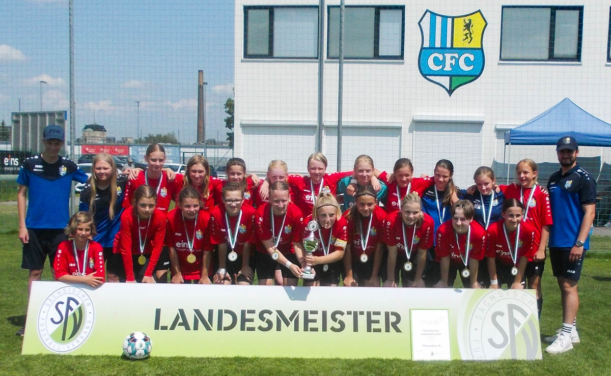 Landesmeisterinnen C-Juniorinnen 2022/2023: Chemnitzer FC © Jörg Beutel